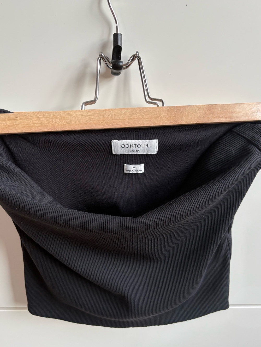 Aritzia Contour Black Ribbed Tube Top
